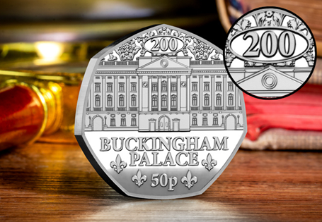 Own the 2025 Buckingham Palace 50p Coin in Silver Proof quality today. Featuring a special, one-year-only "200" Privy Mark. Strictly limited edition. 