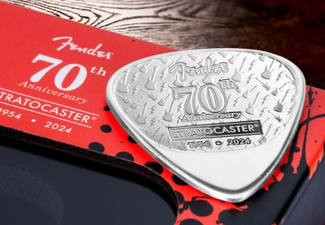 2024 Fender Silver Guitar Pick Lifestyle 02