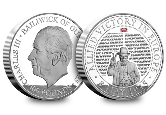 2025 VE Day Winston Speech Coin OBV REV 1Kg