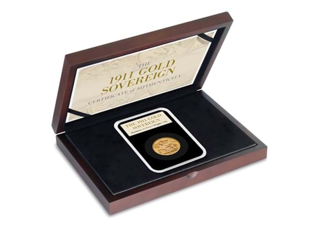 1911 Gold Sovereign Box Shot