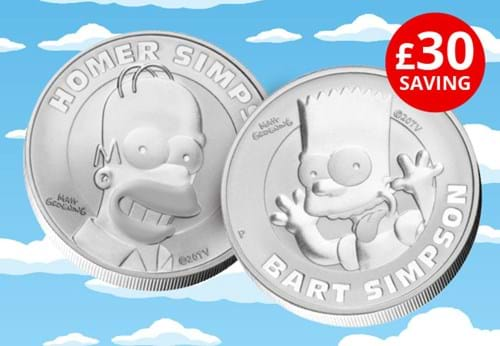 DN 2022 Homer And Bart Silver Coins Perth Mint Pair Product Images